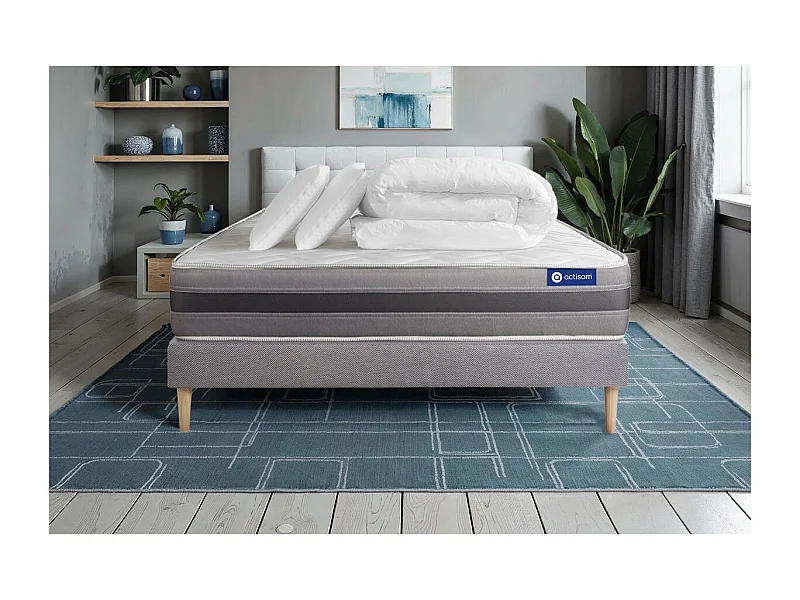 Compleet bedpakket - Matras 180x200 cm + Lattenbodem (set) + 2 kussens + Dekbed - Actiflex Relax