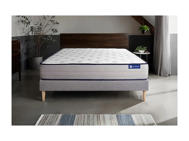 Lattenbodem en Actimemo form matras 140x200cm , matrasdikte : 22 cm , traagschuim , stevig, 5 comfortzones
