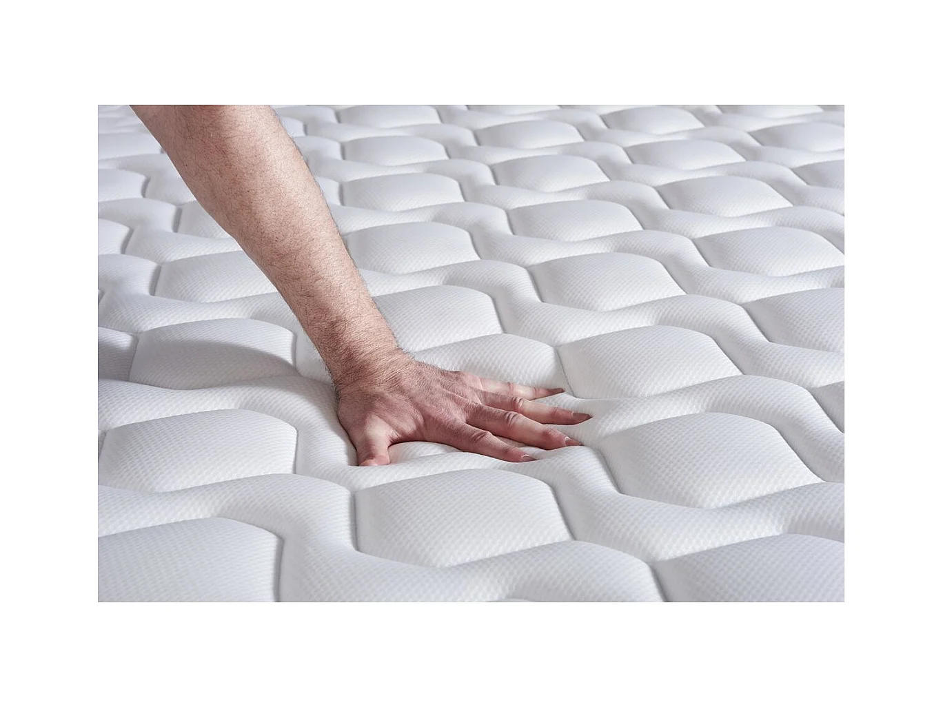 Ensemble matelas Ressorts ensachés + Mémoire de forme ACTIFLEX ERGO 160x200 Maxi épaisseur 5zones confort + sommier KIT blanc