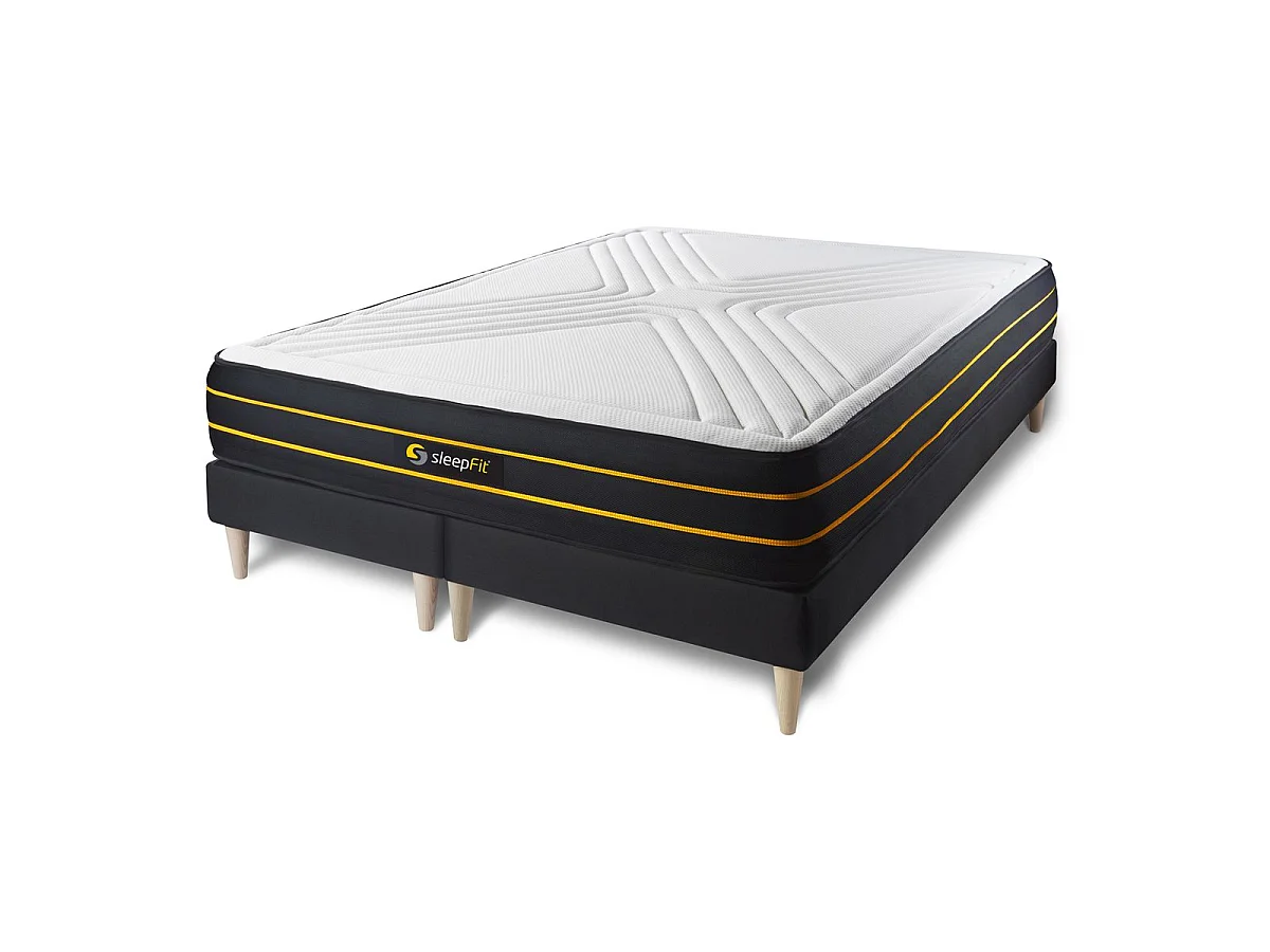 Ensemble double sommier + matelas ULTRA micro ressorts ensachés et mémoire de forme 180x200