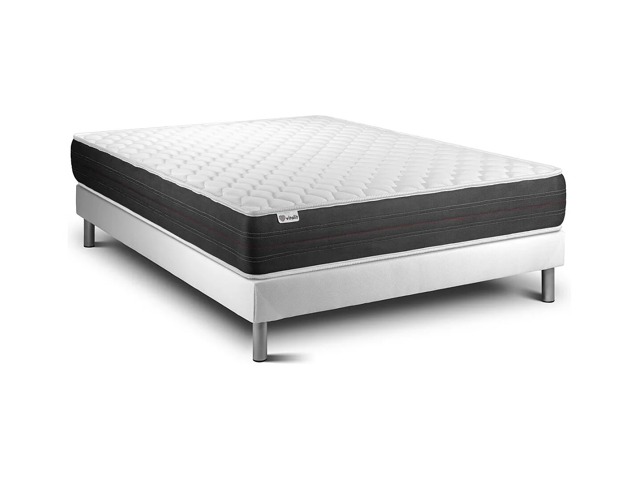 Conjunto VITAL SPRING 140 x 200 cm somier Kit blanco