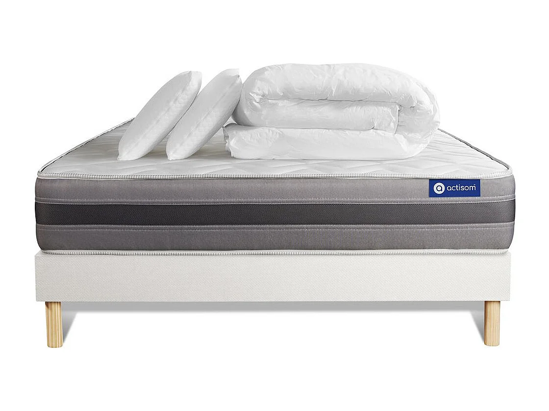 Compleet bedpakket - Matras 200x200 cm + Lattenbodem (set) + 2 kussens + Dekbed - Actiflex Relax