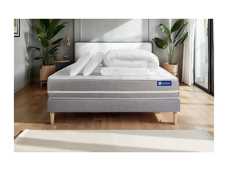 Compleet bedpakket - Matras 160x200 cm + Lattenbodem (kit) + 2 kussens + Dekbed - Actiflex Touch