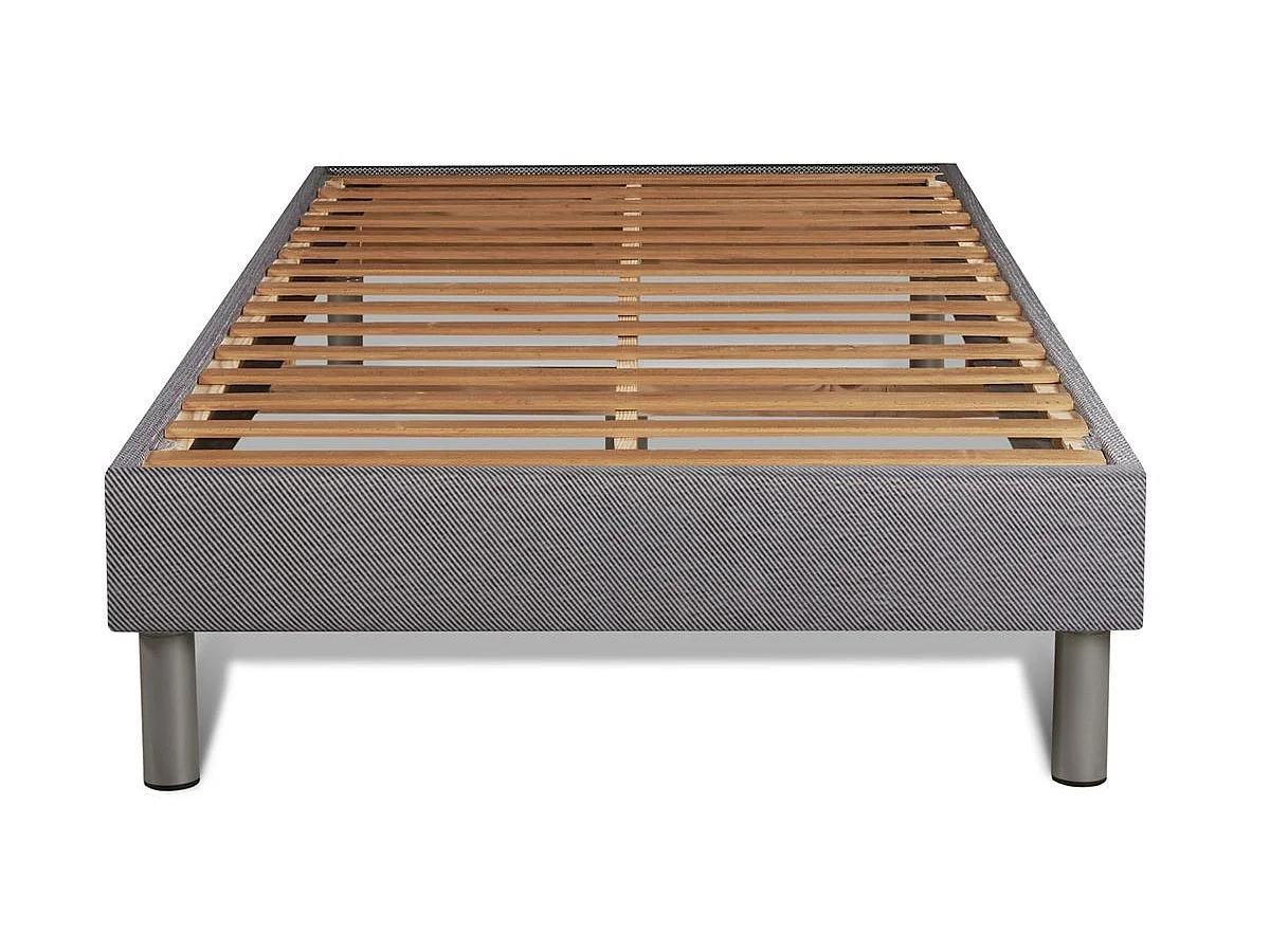 Ensemble 90x200 matelas BodyFlex ressorts ensachés et mémoire de forme + sommier kit gris