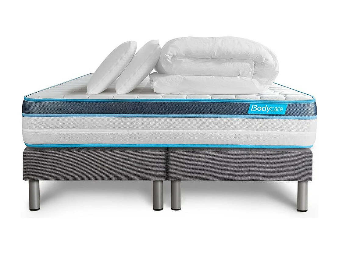 Pack PERFORM 160x200 Mousse à mémoire de forme ProfiZone 5 zones Ultra épaisseur + Couette + 2 oreillers