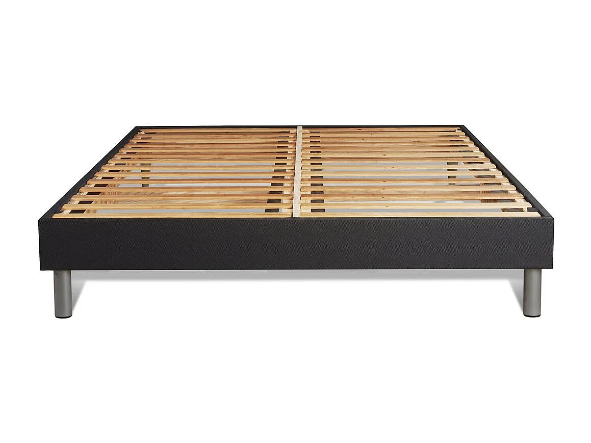 Ensemble 140x190 matelas BOOST ressorts ensachés et mémoire de forme + sommier kit noir