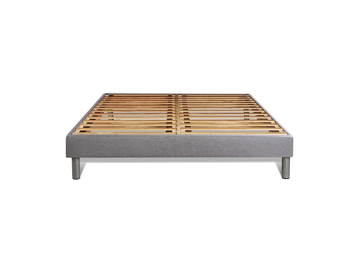 Ensemble 160x200 matelas BodyForm à Mémoire de forme 3 zones + sommier kit gris
