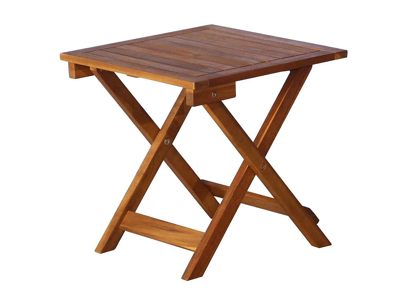 Chaises longues lot de 2 avec table et coussins Acacia solide