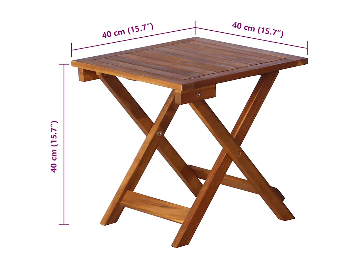 Chaises longues lot de 2 avec table et coussins Acacia solide