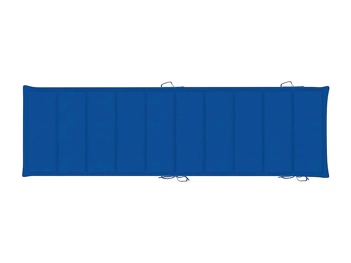 Chaises longues lot de 2 avec table et coussins Acacia solide