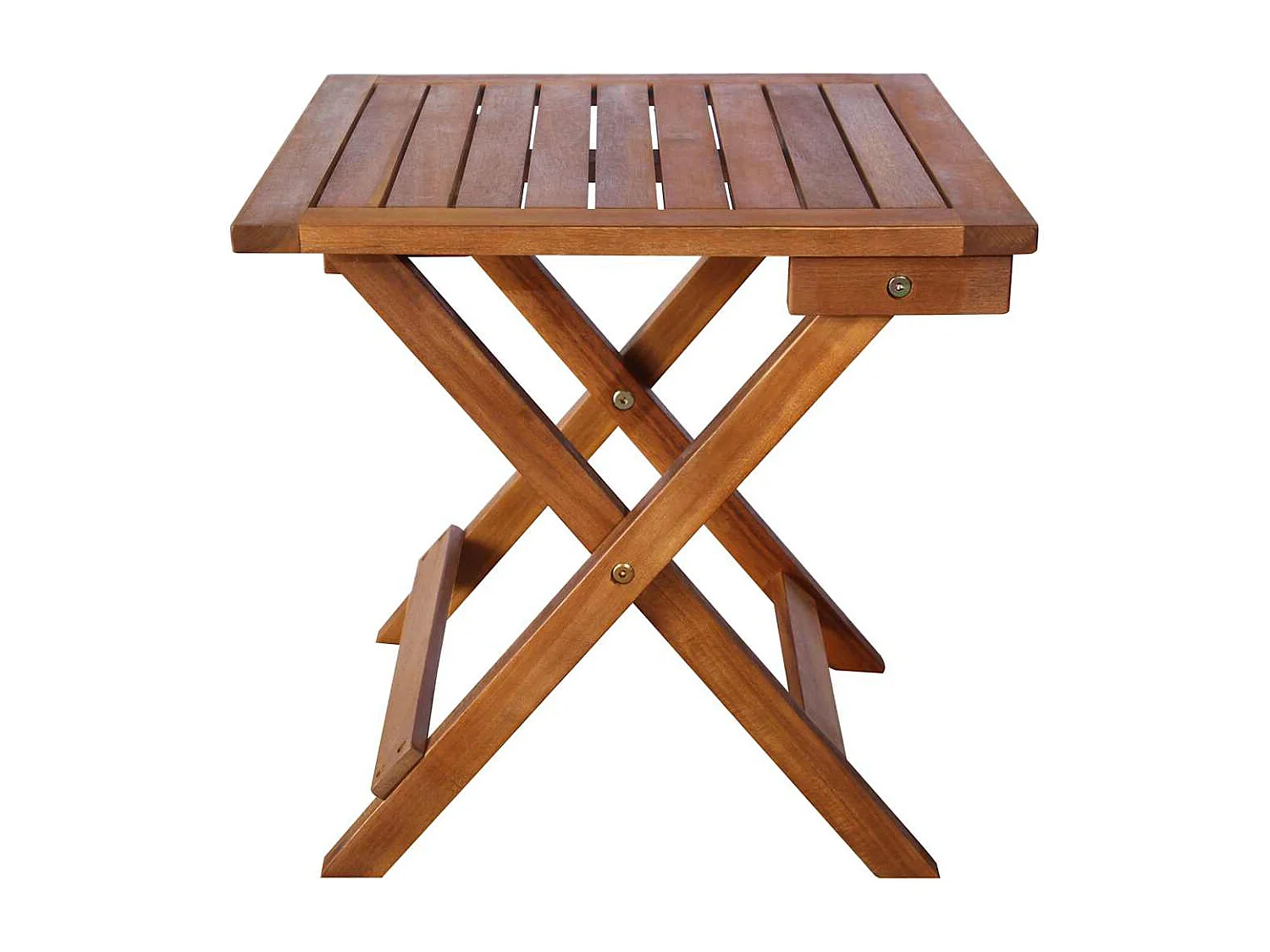 Chaises longues lot de 2 avec table et coussins Acacia solide