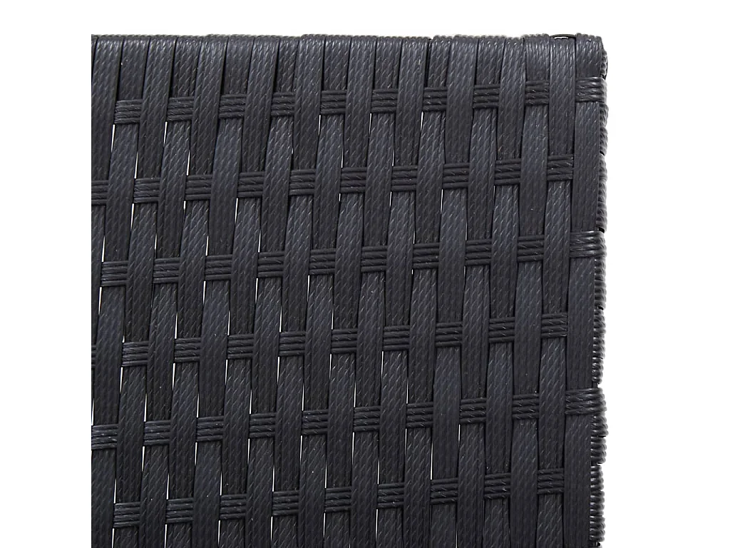Sonnenliegen 2 Stk. Schwarz Braun Poly Rattan Massivholz Akazie