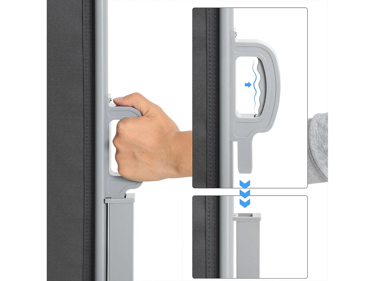 Store latéral pour balcon grise 350 x 350 x 180 cm 12_0001841