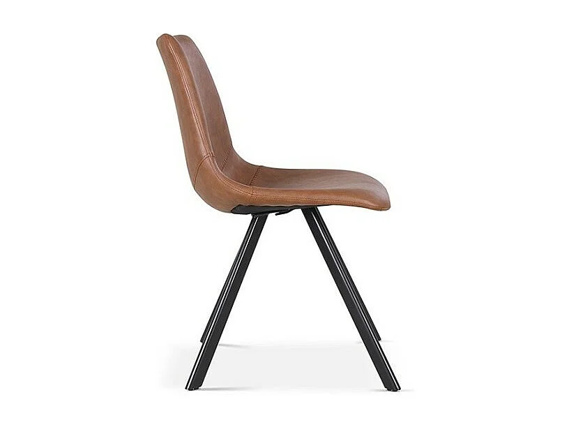 Cadeira EMET PU Cognac, dimensão H83 x L46 x P60 cm, ideal para sua cozinha ou sala de jantar.