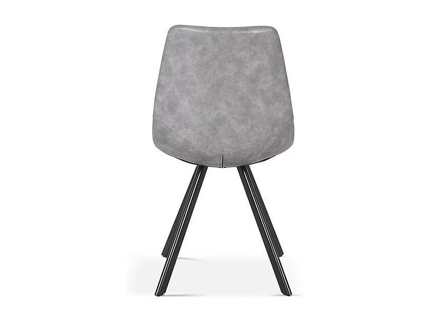 Cadeira EMET PU Cinza escuro, dimensão H83 x L46 x P60 cm, ideal para sua cozinha ou sala de jantar.