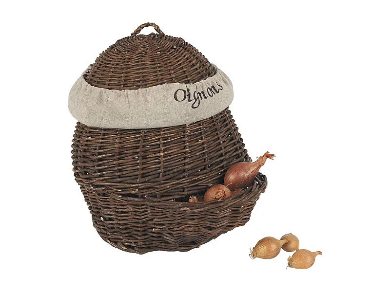 Oignonière en osier brut