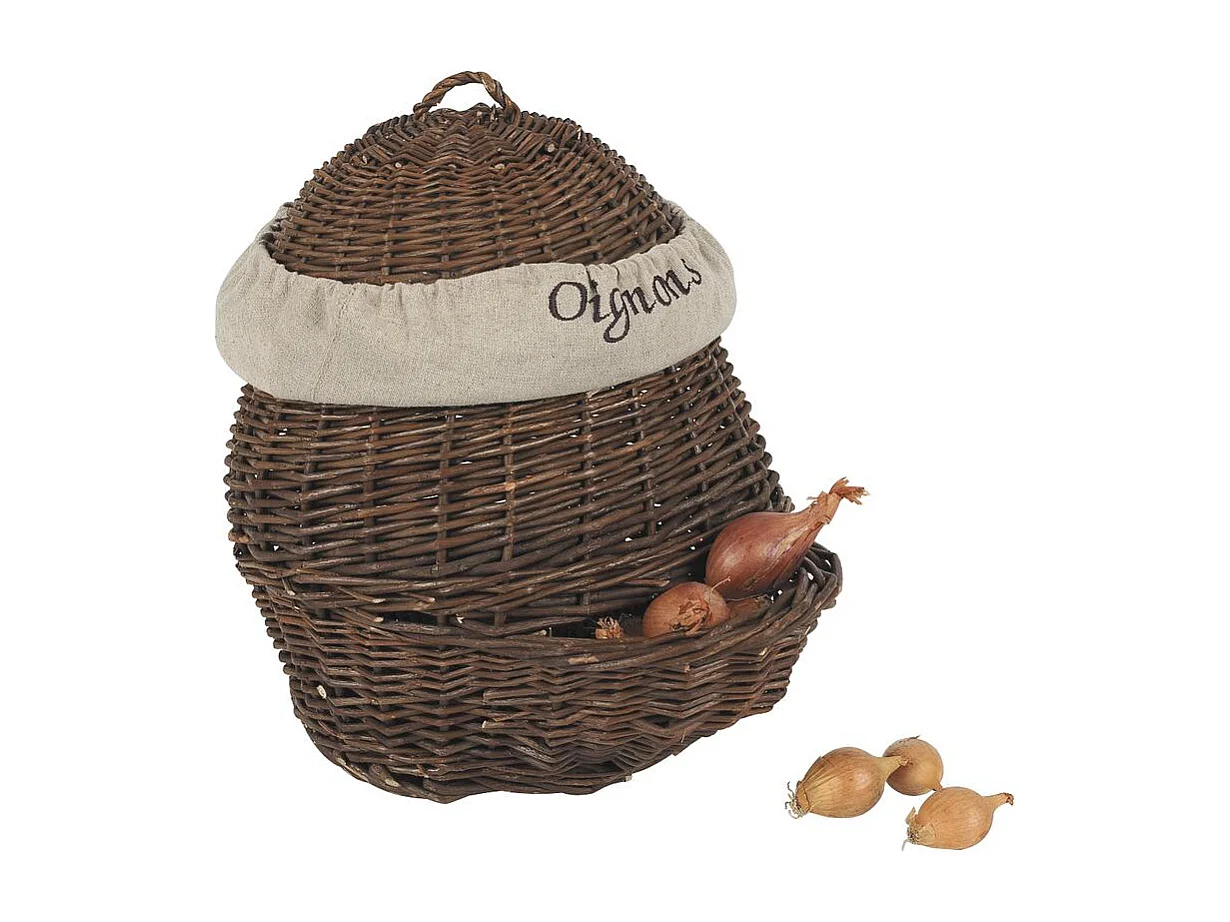Oignonière en osier brut