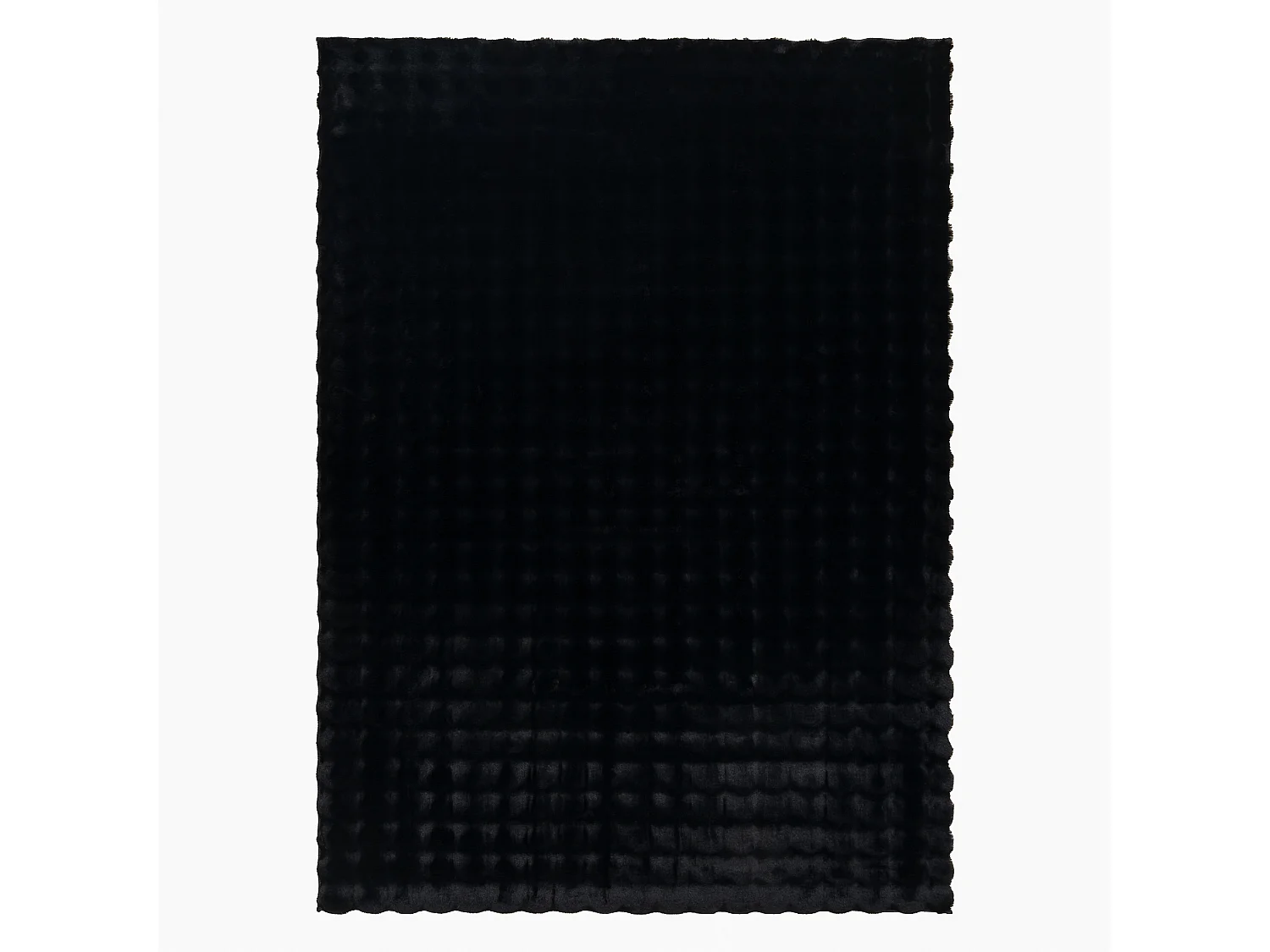 Tapijt BUBBLE zwart 25 IMITATIE VAN KONIJNENBONT 3D structureel 140x190 cm