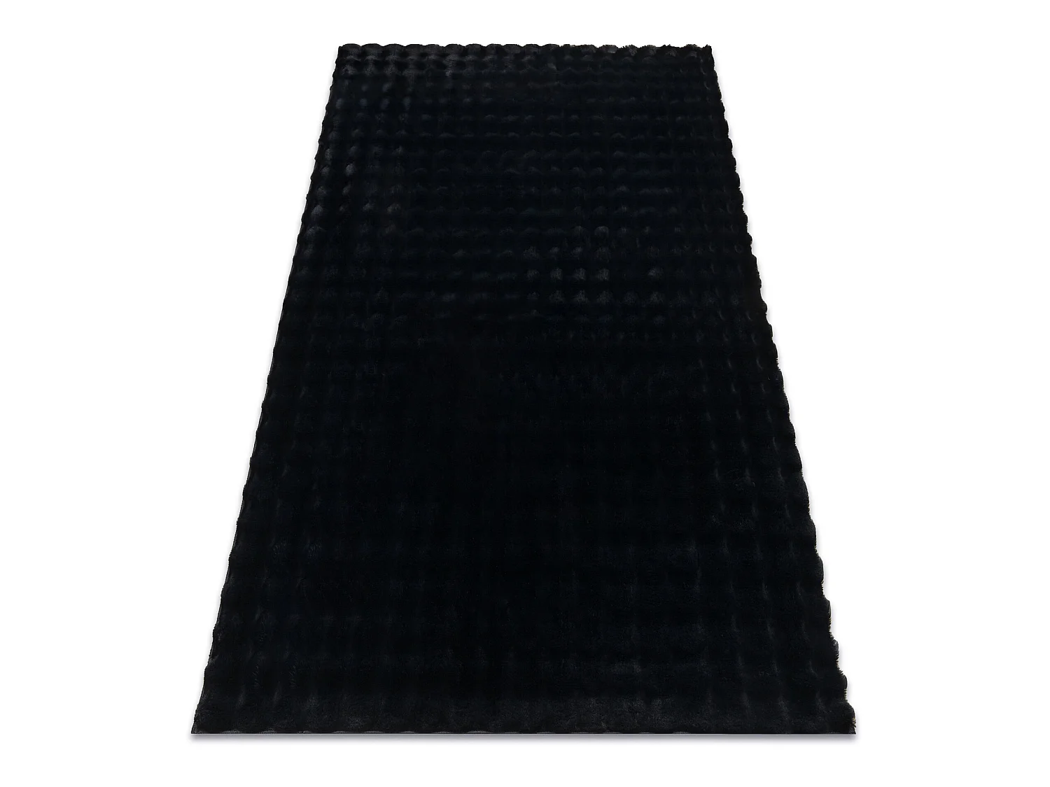 Tapis BUBBLE noir 25 IMITATION DE FOURRURE DE LAPIN 3D structurel 200x290 cm