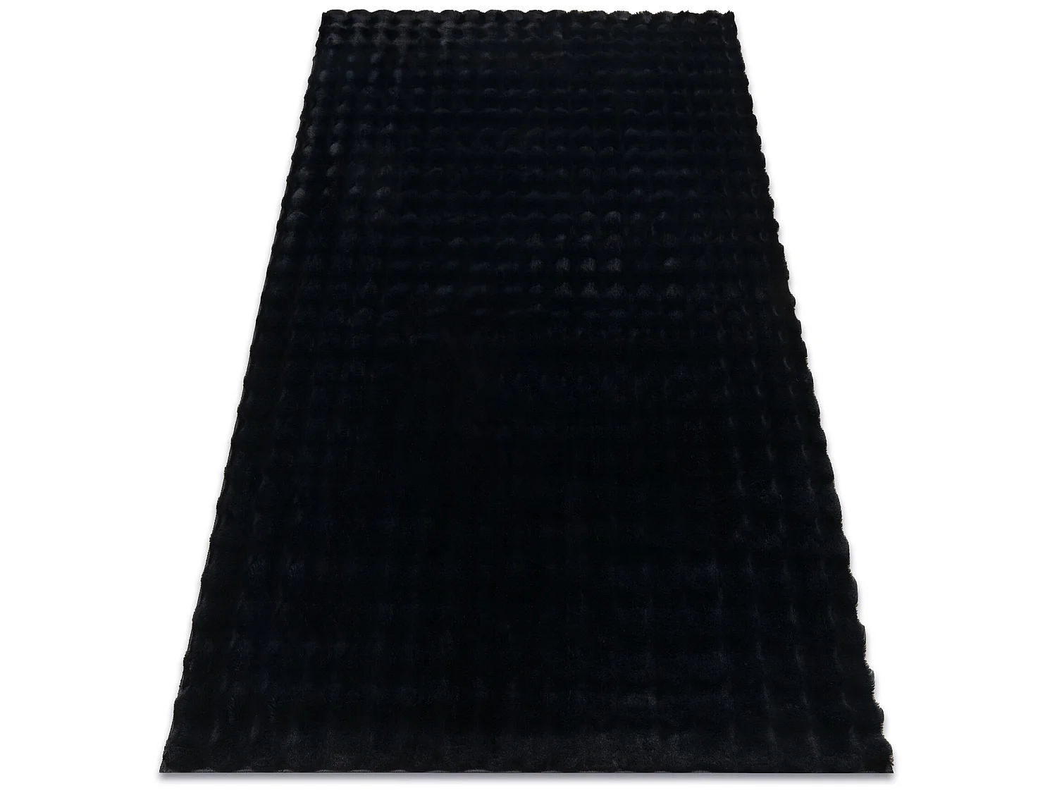 Tapis BUBBLE noir 25 IMITATION DE FOURRURE DE LAPIN 3D structurel 200x290 cm