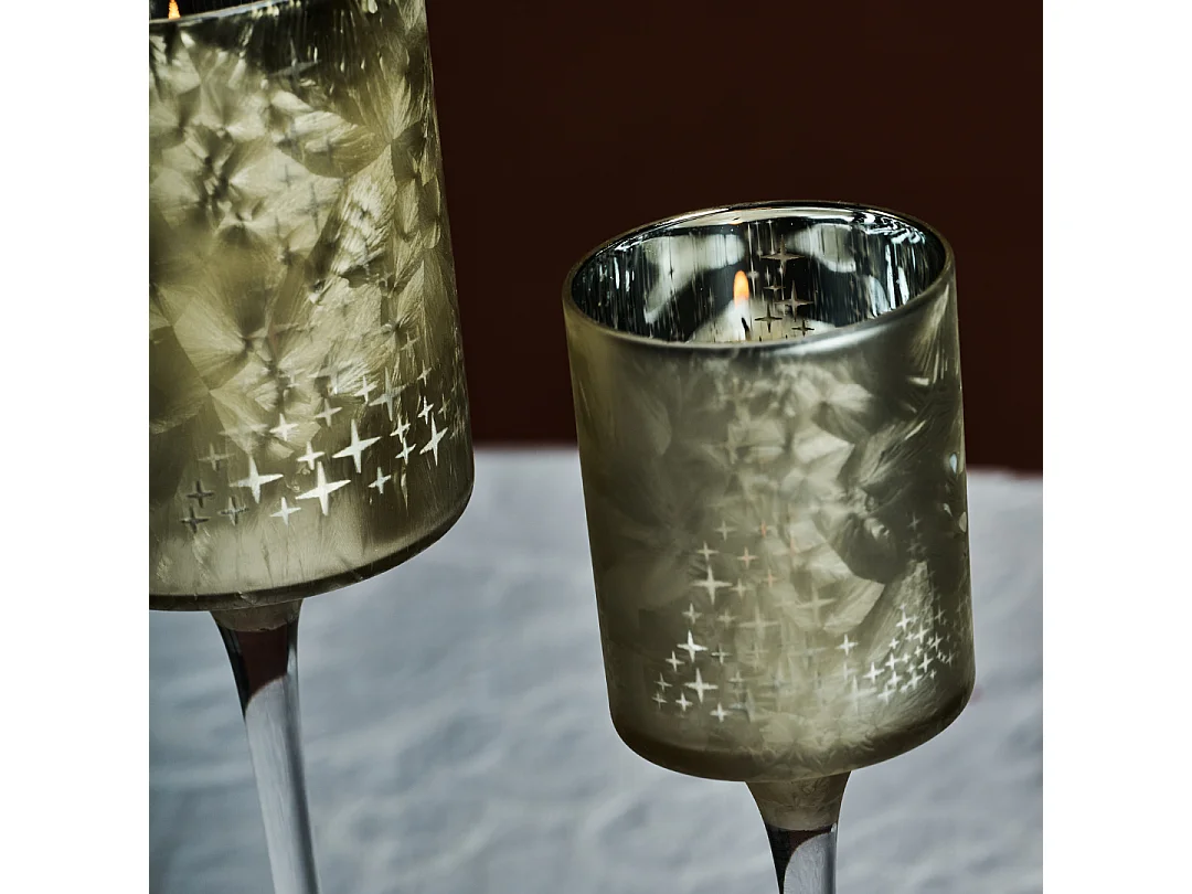 Photophore Starry à pied Grand Format - Gris