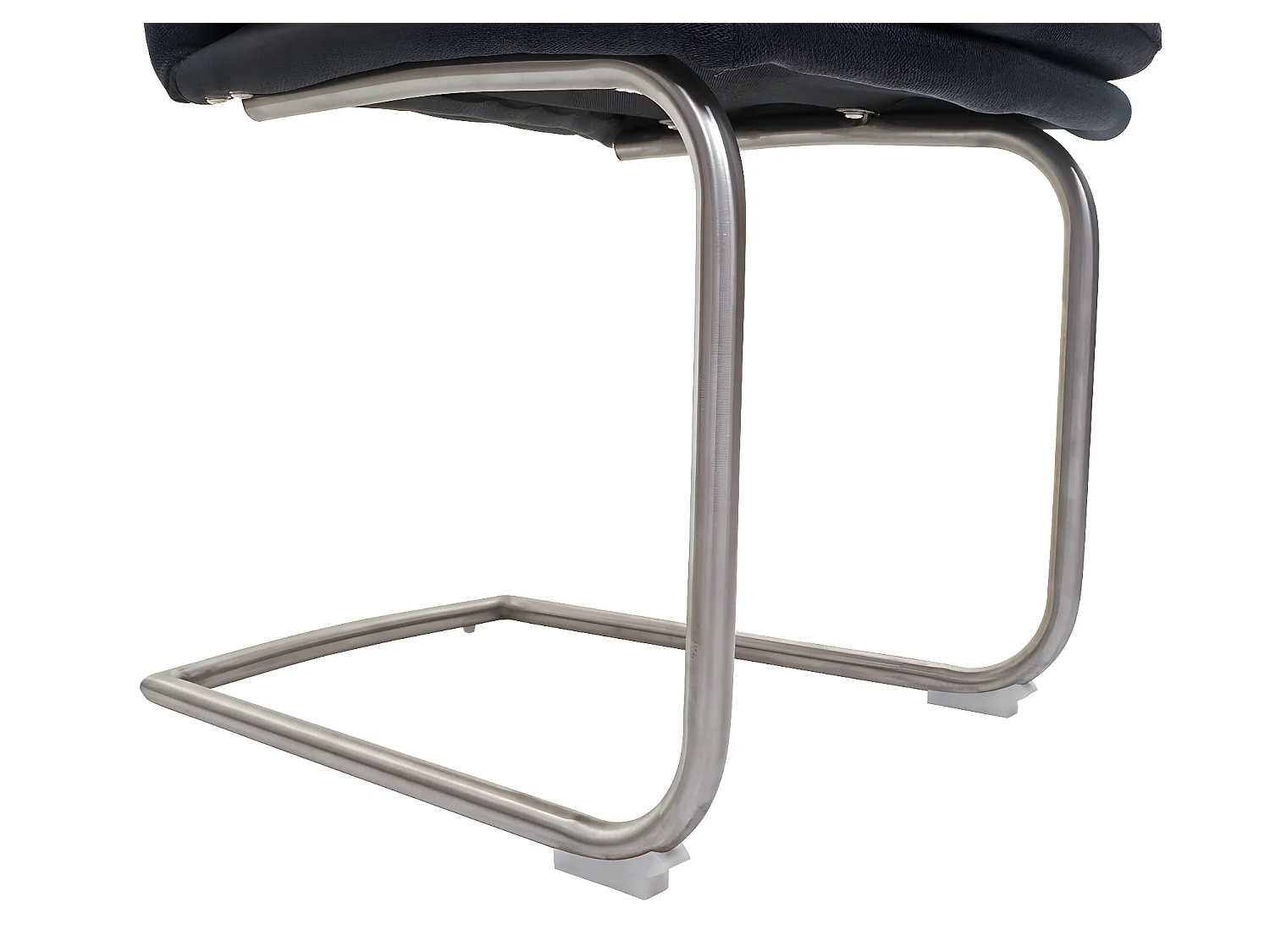 Lot de 2 chaises de salle à manger cuisine en tissu gris foncé et acier inoxydable coutures décoratives 04_0000412