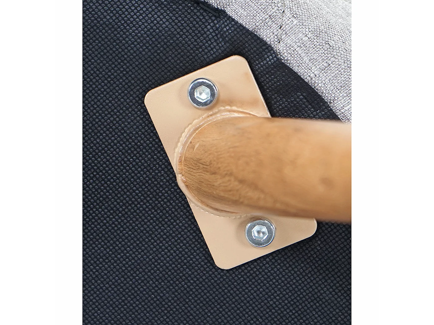 4x chaises de salle à manger cuisine design rétro en tissu gris clair coutures décoratives dossier 04_0000576