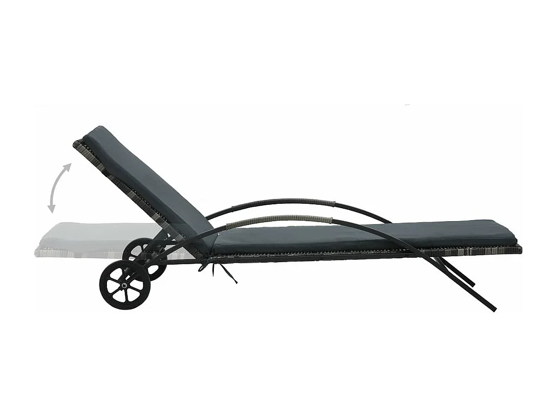 Transat chaise longue bain résine 200 x 65 x 39 cm 02_0012445