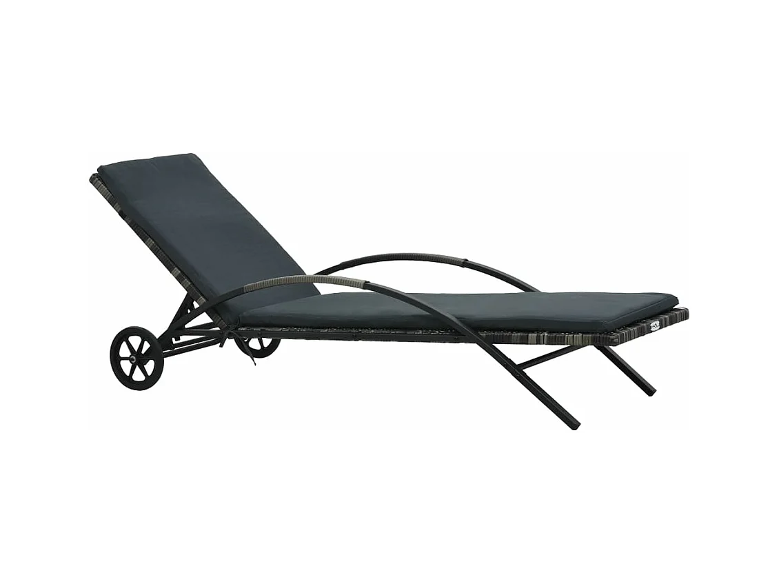 Transat chaise longue bain résine 200 x 65 x 39 cm 02_0012445