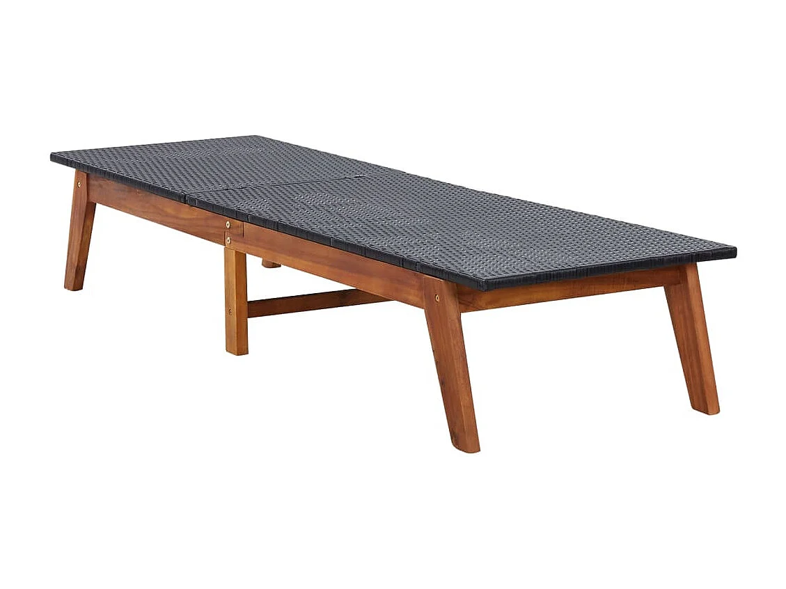 Transat chaise longue bain résine marron 200 x 60 x 34 cm 02_0012916