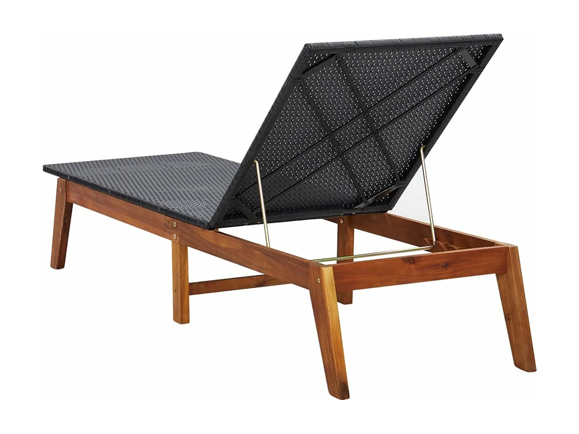 Transat chaise longue bain résine marron 200 x 60 x 34 cm 02_0012916