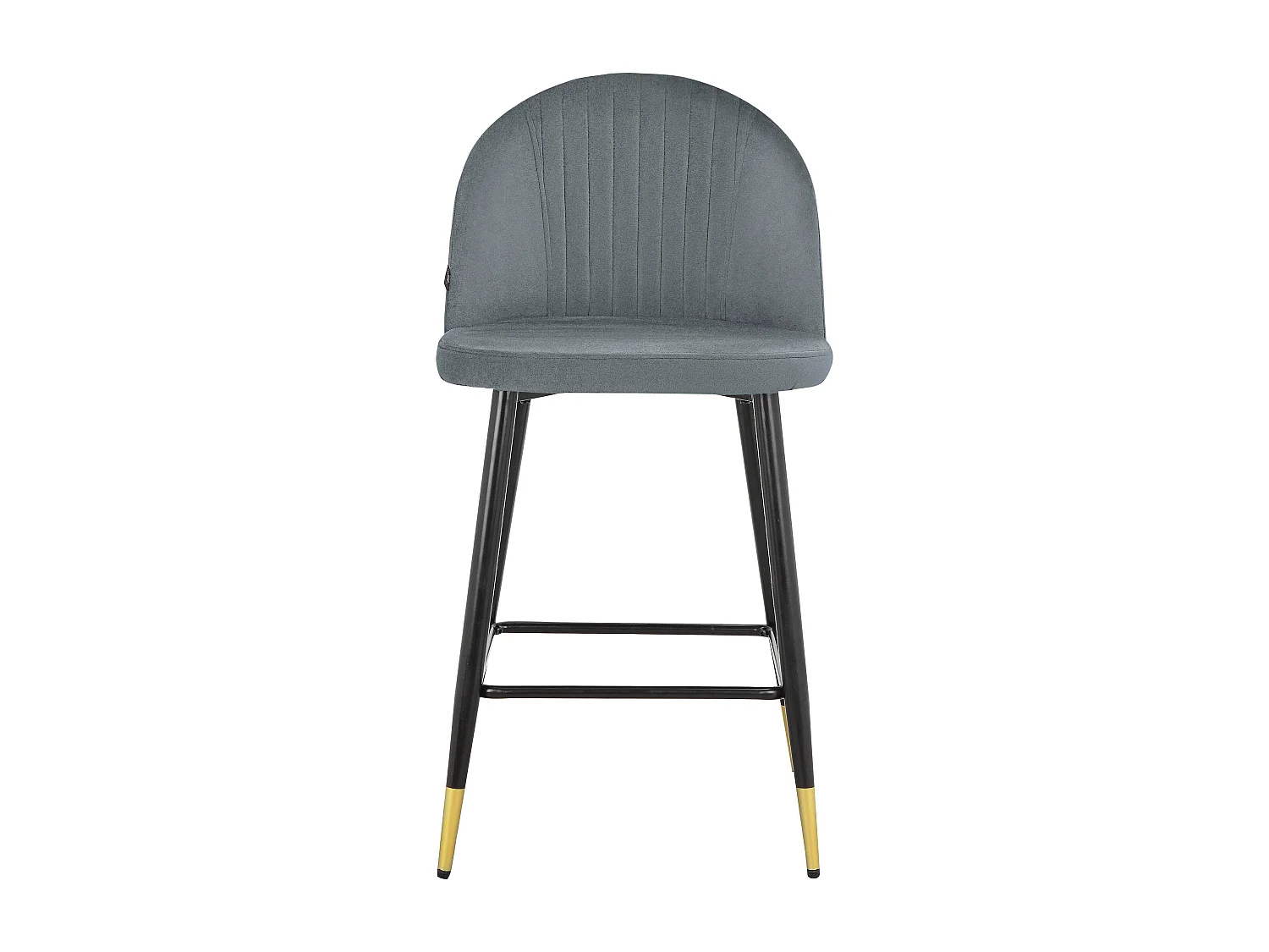 Marlis | Lot de 2 tabourets de bar en velours gris