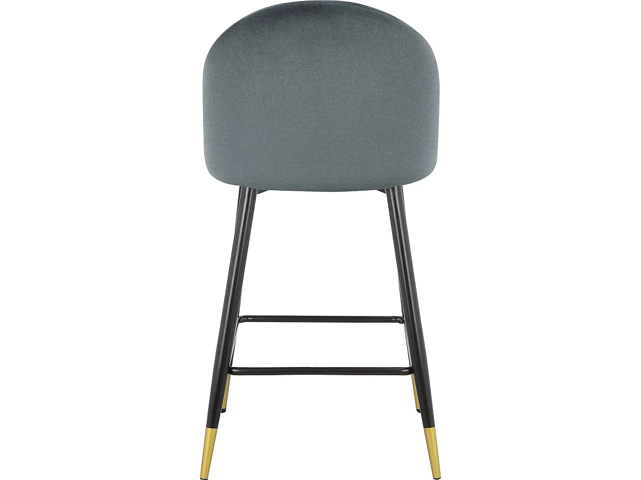 Marlis | Lot de 2 tabourets de bar en velours gris