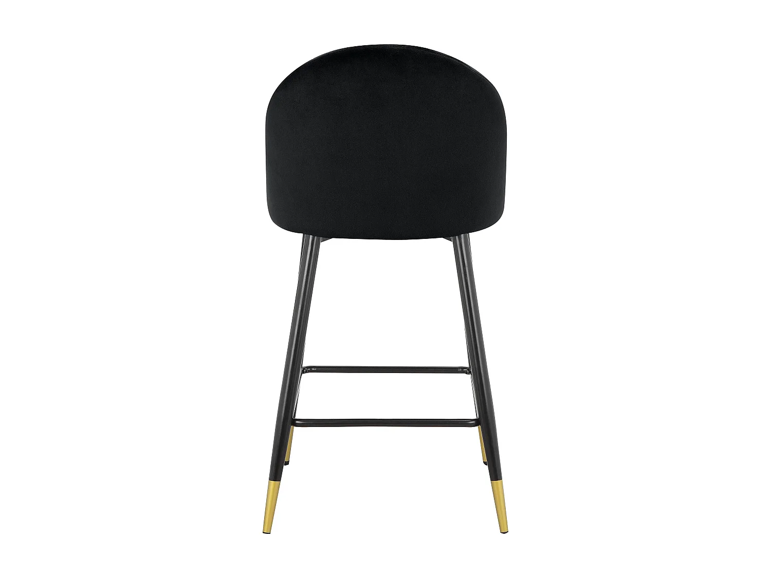 Marlis|Lot de 2 tabourets de bar en velours noir