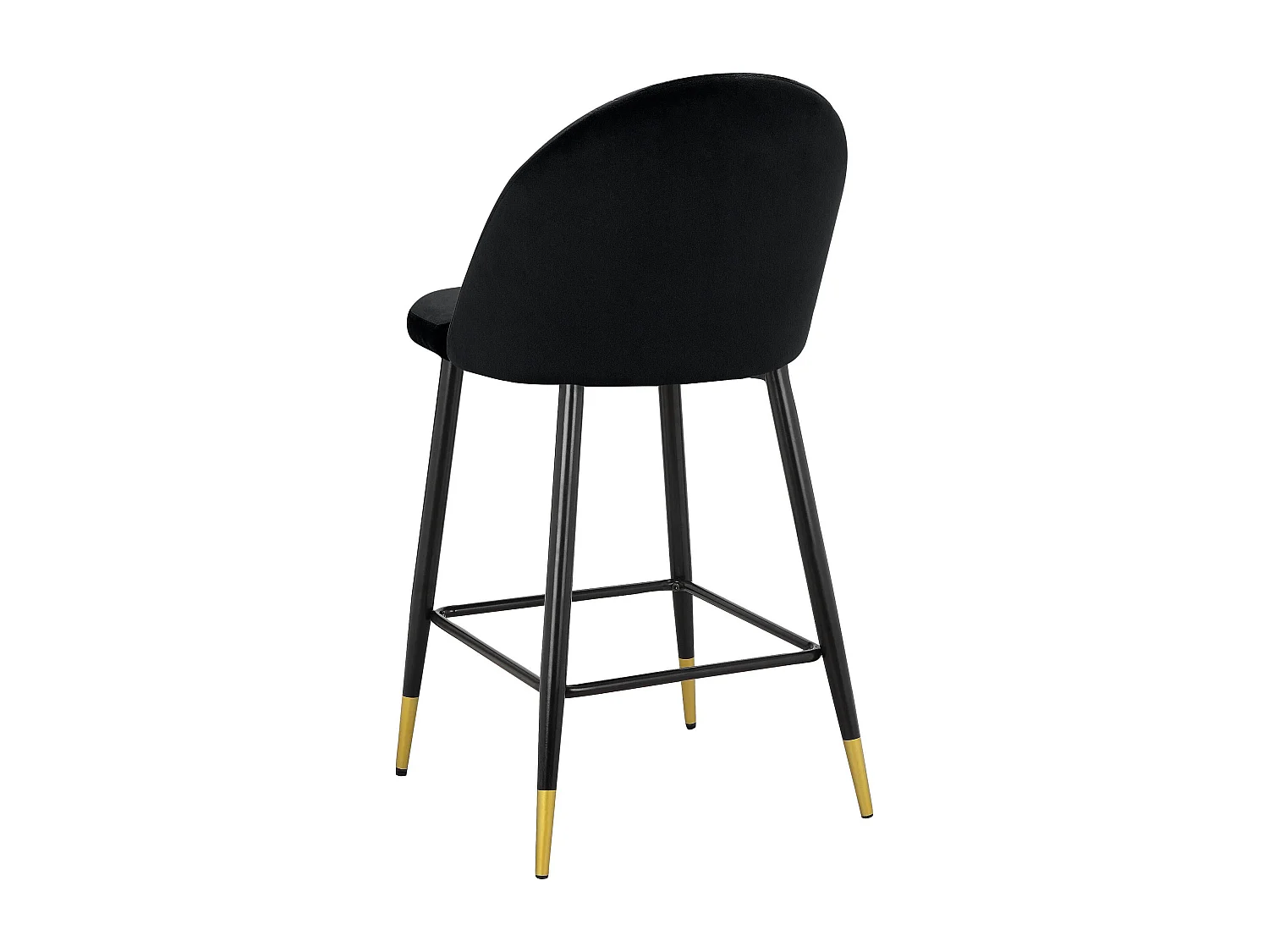 Marlis|Lot de 2 tabourets de bar en velours noir