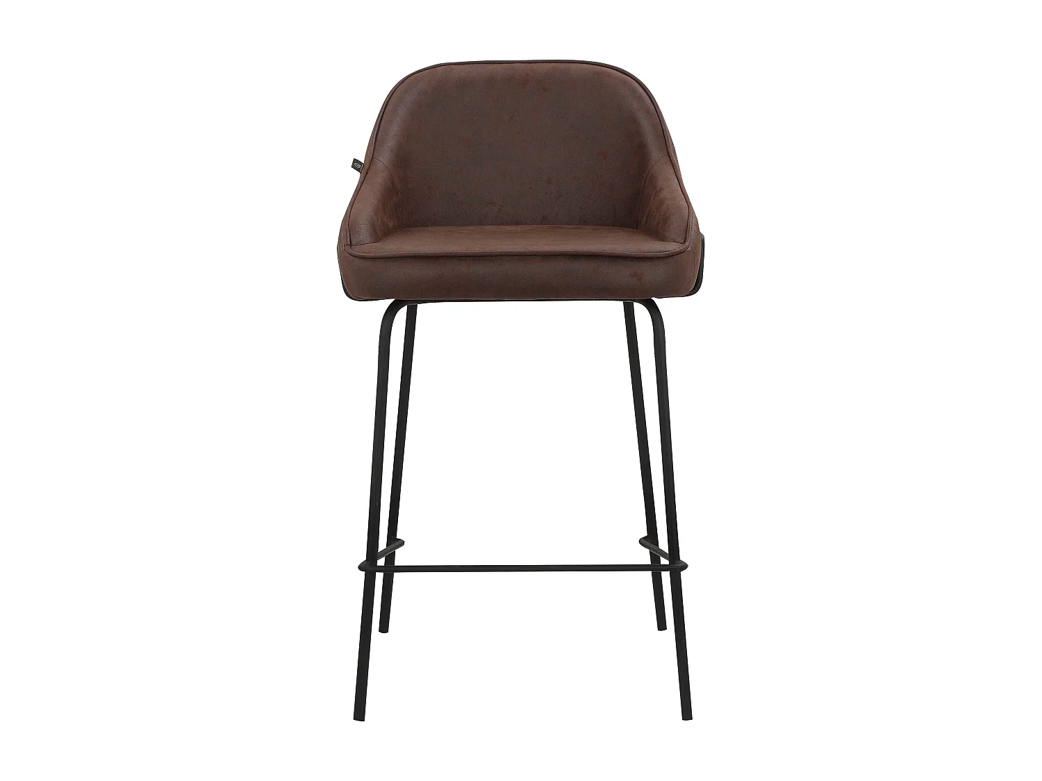 Oline|Lot de 2 tabourets de bar en tissu marron