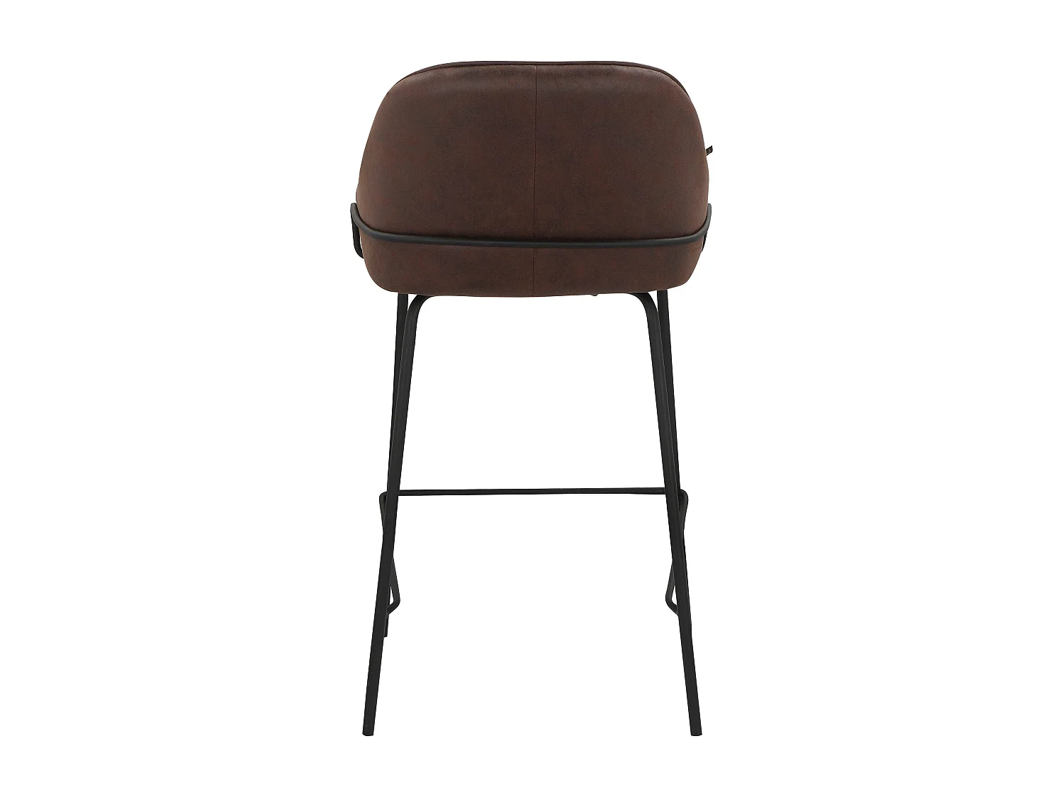 Oline|Lot de 2 tabourets de bar en tissu marron