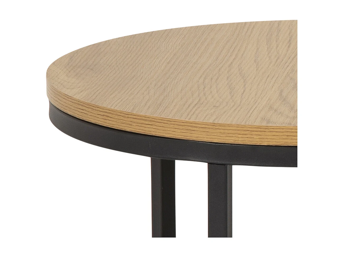 Spiro salontafel Ø50 cm, set met 2 stuks, eik.