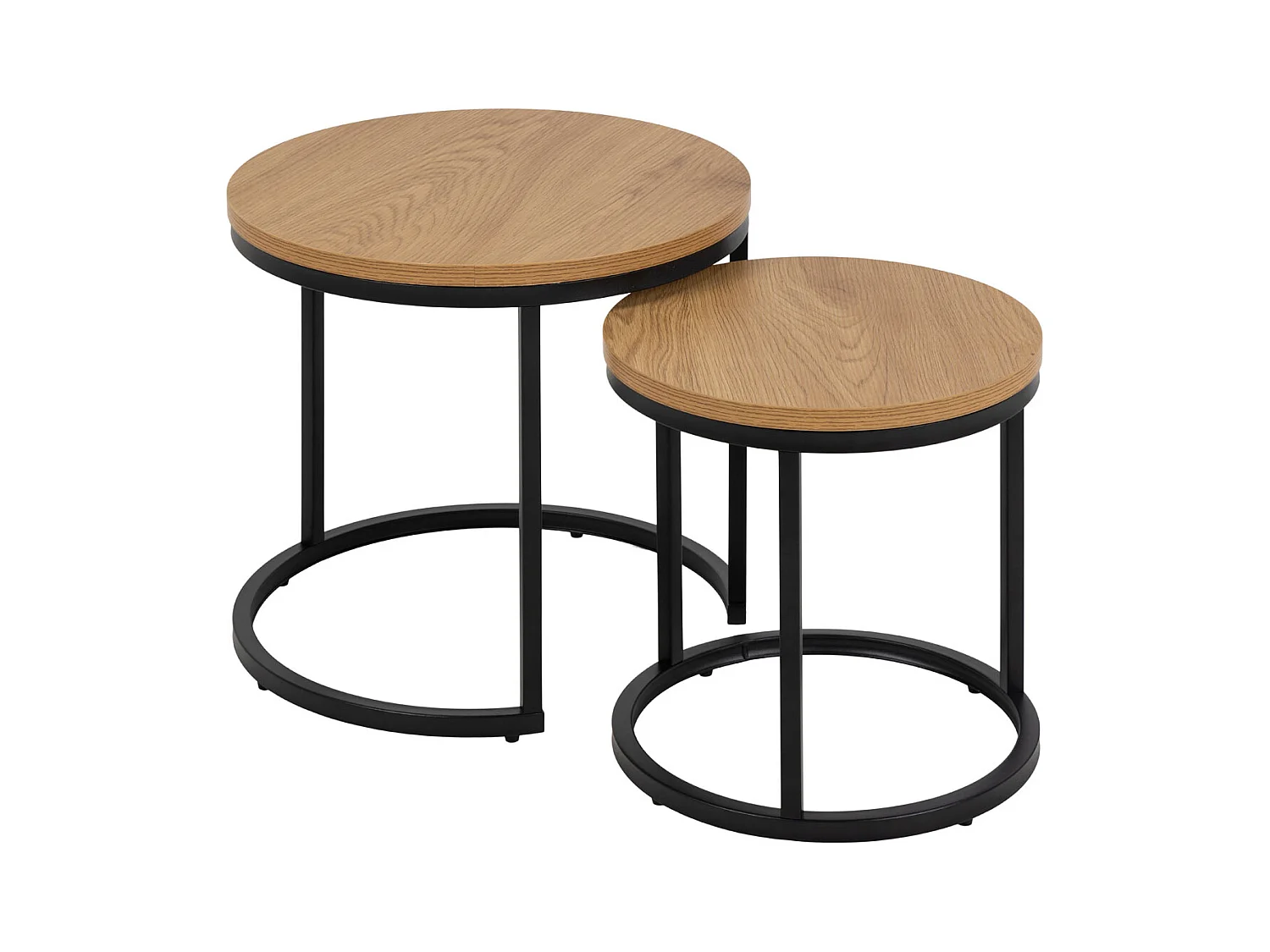 Spiro Tables gigognes, 2 pces, finition chêne sauvage.