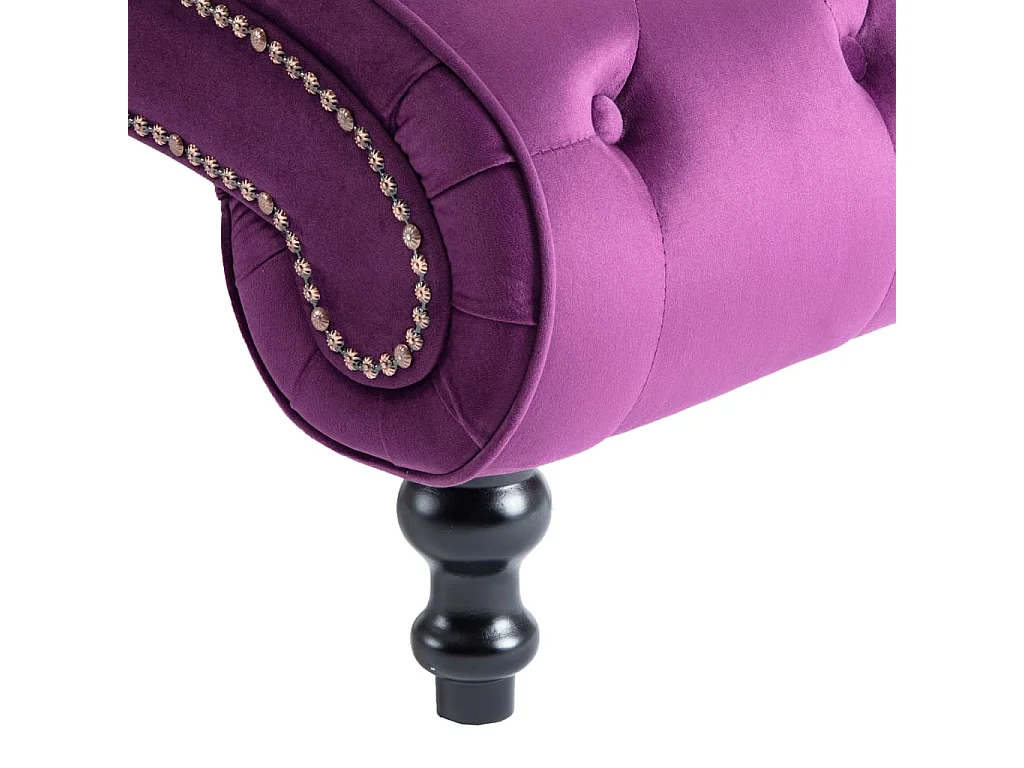 Chaise longue fluweel paars
