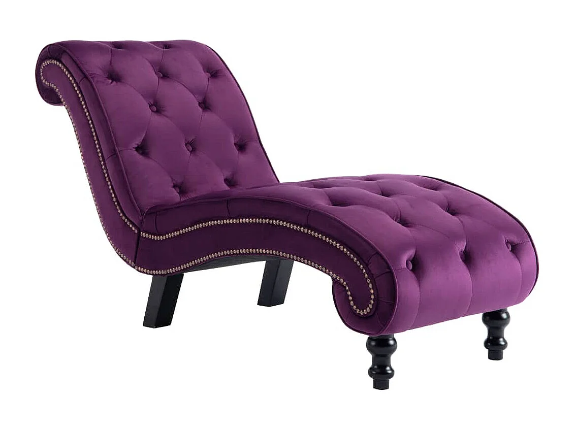 Chaise longue Velours Violet
