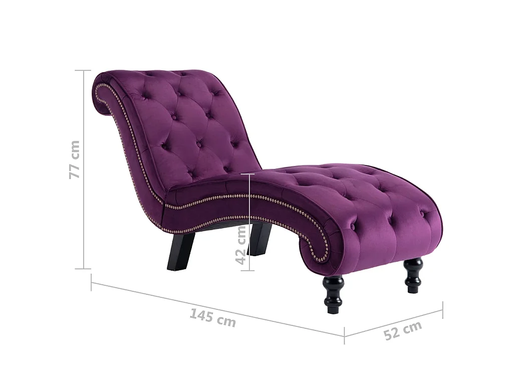 Chaise longue Velours Violet