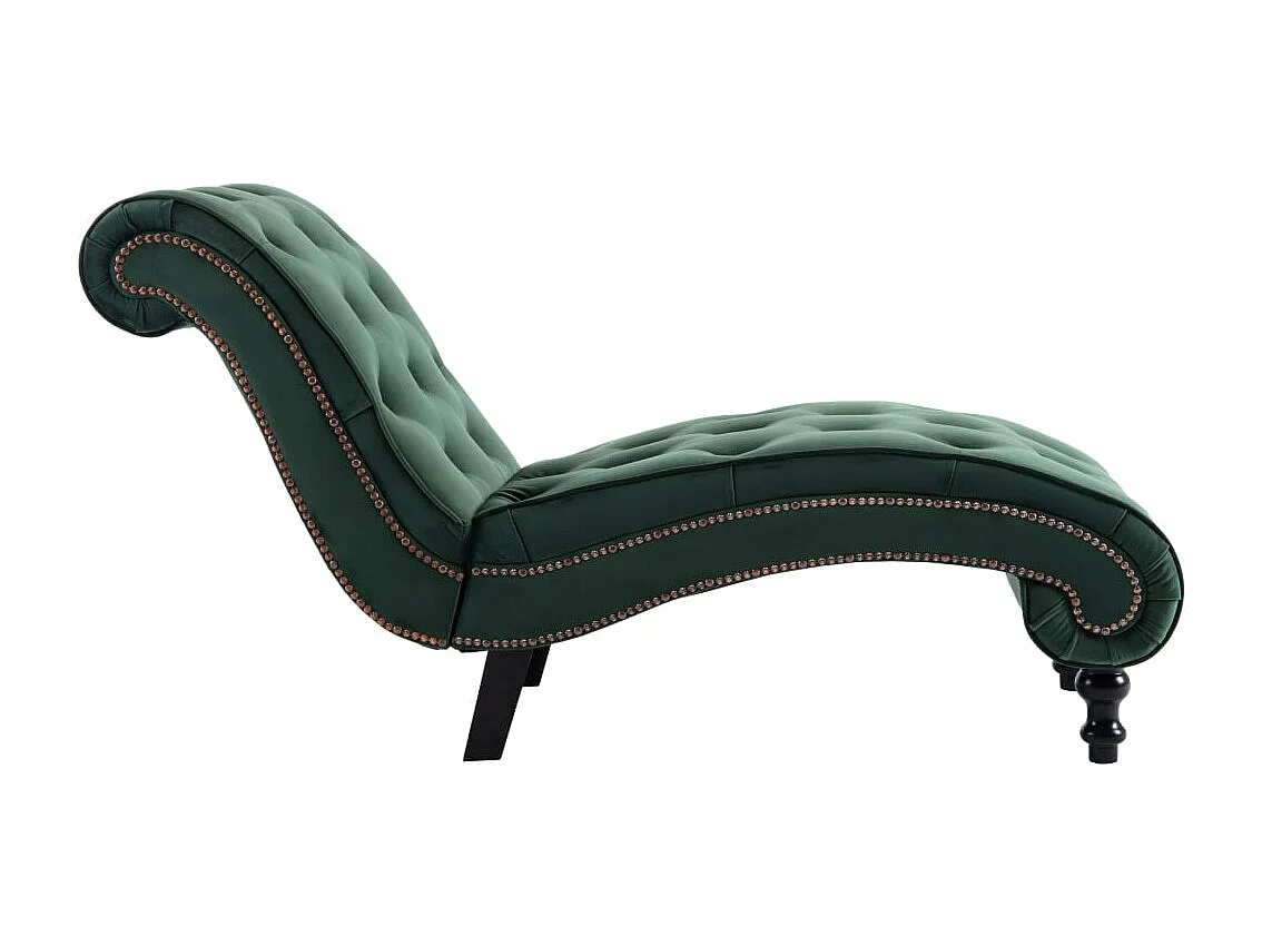Chaise longue Velours Vert