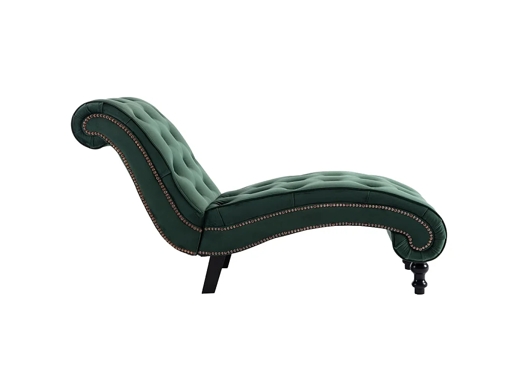 Chaise longue Velours Vert