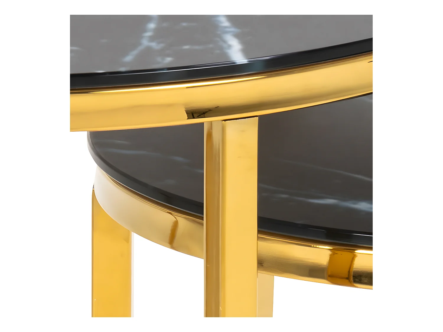 Alisma inschuiftafels 2 st marmer decor zwart.