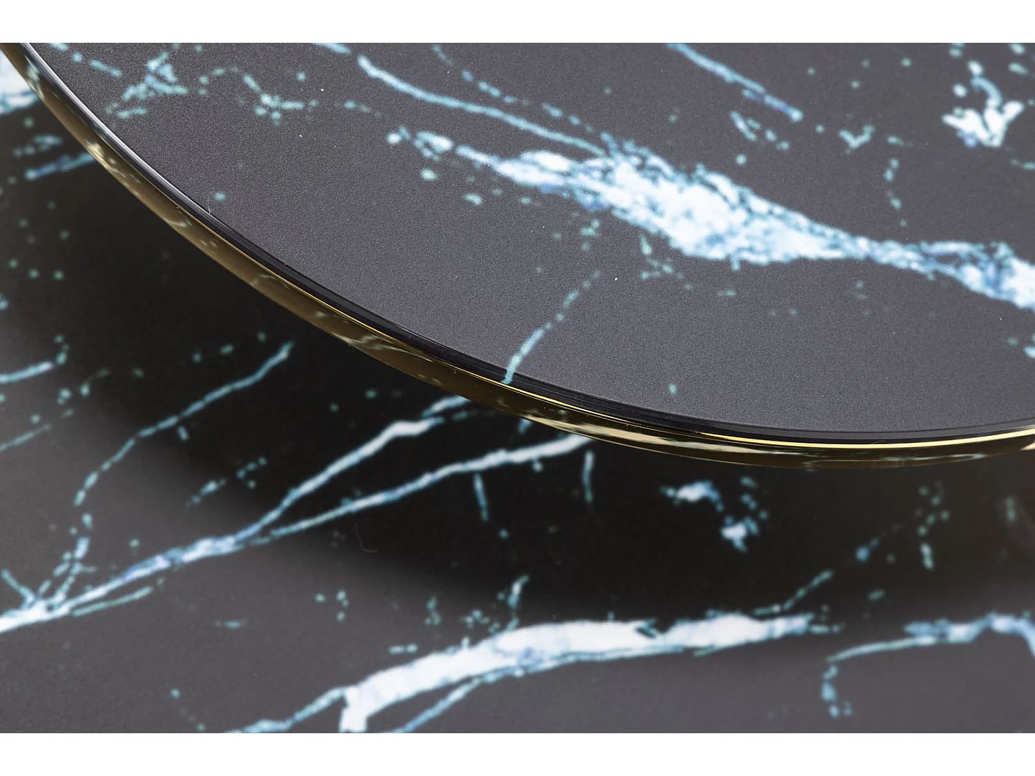 Alisma inschuiftafels 2 st marmer decor zwart.