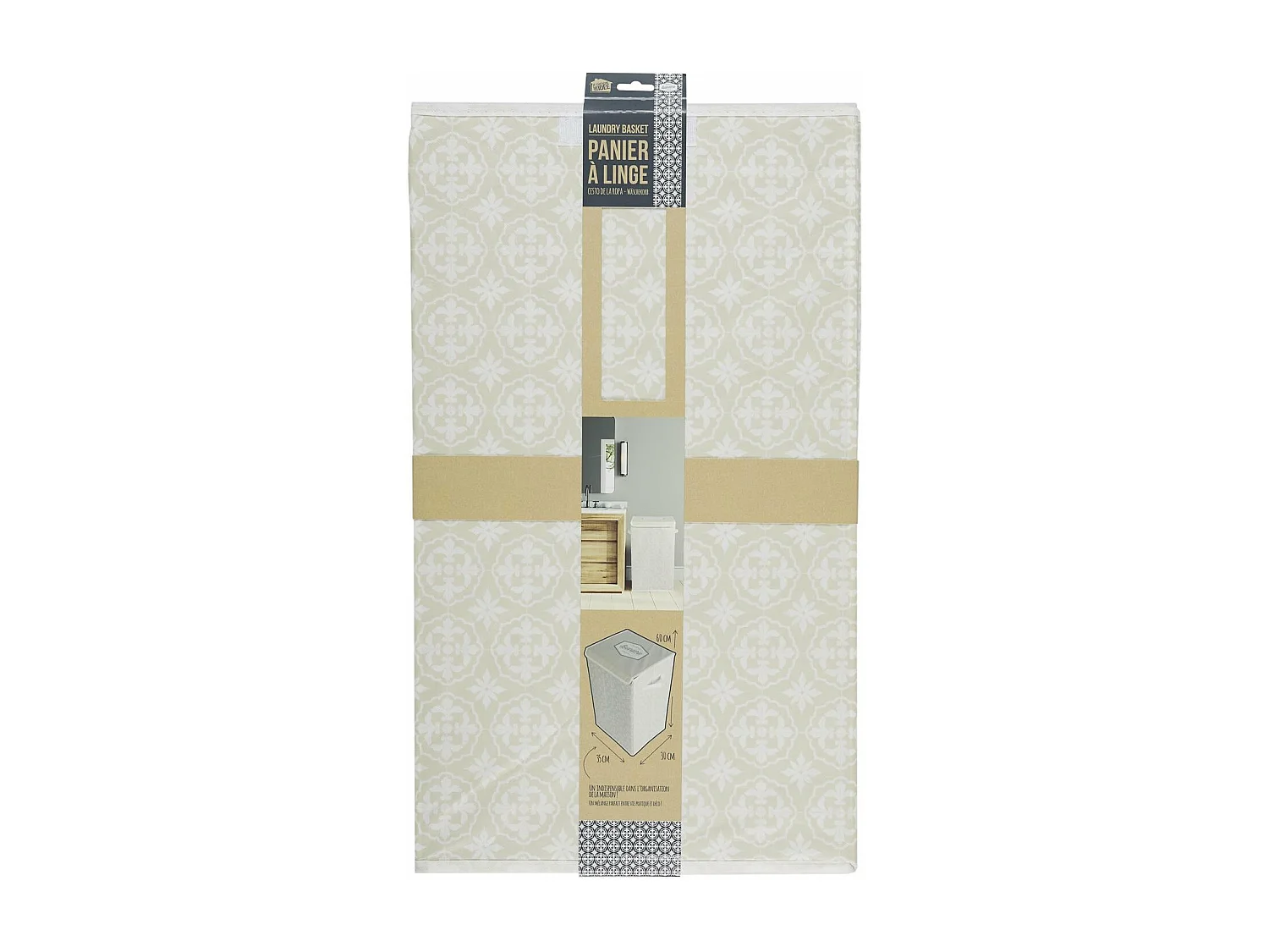 Panier A Linge 35x30x60cm Beige