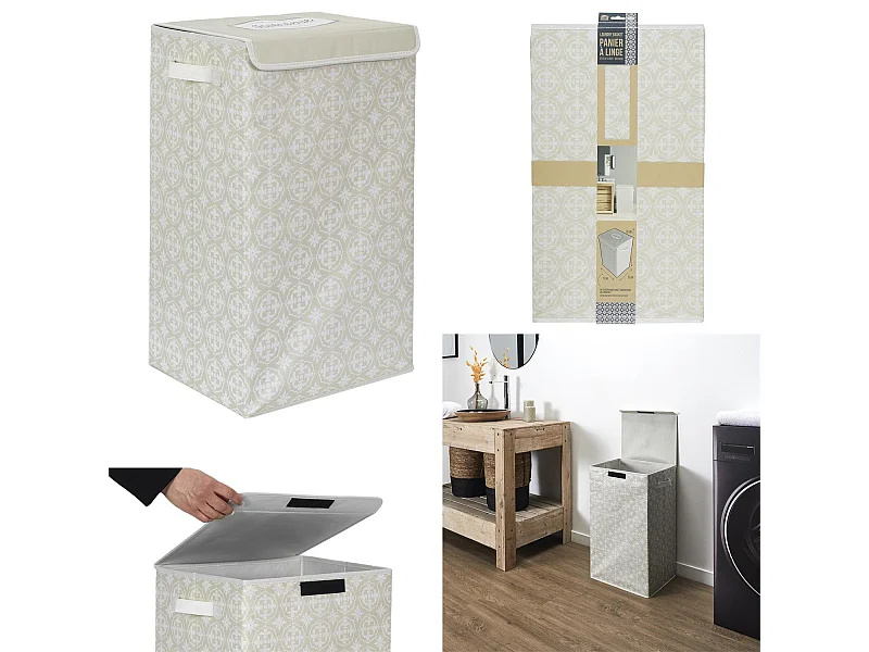 Panier A Linge 35x30x60cm Beige