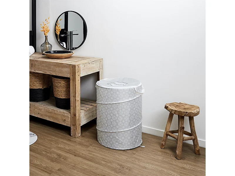 Panier A Linge Pop Up 45x45x60cm Beige