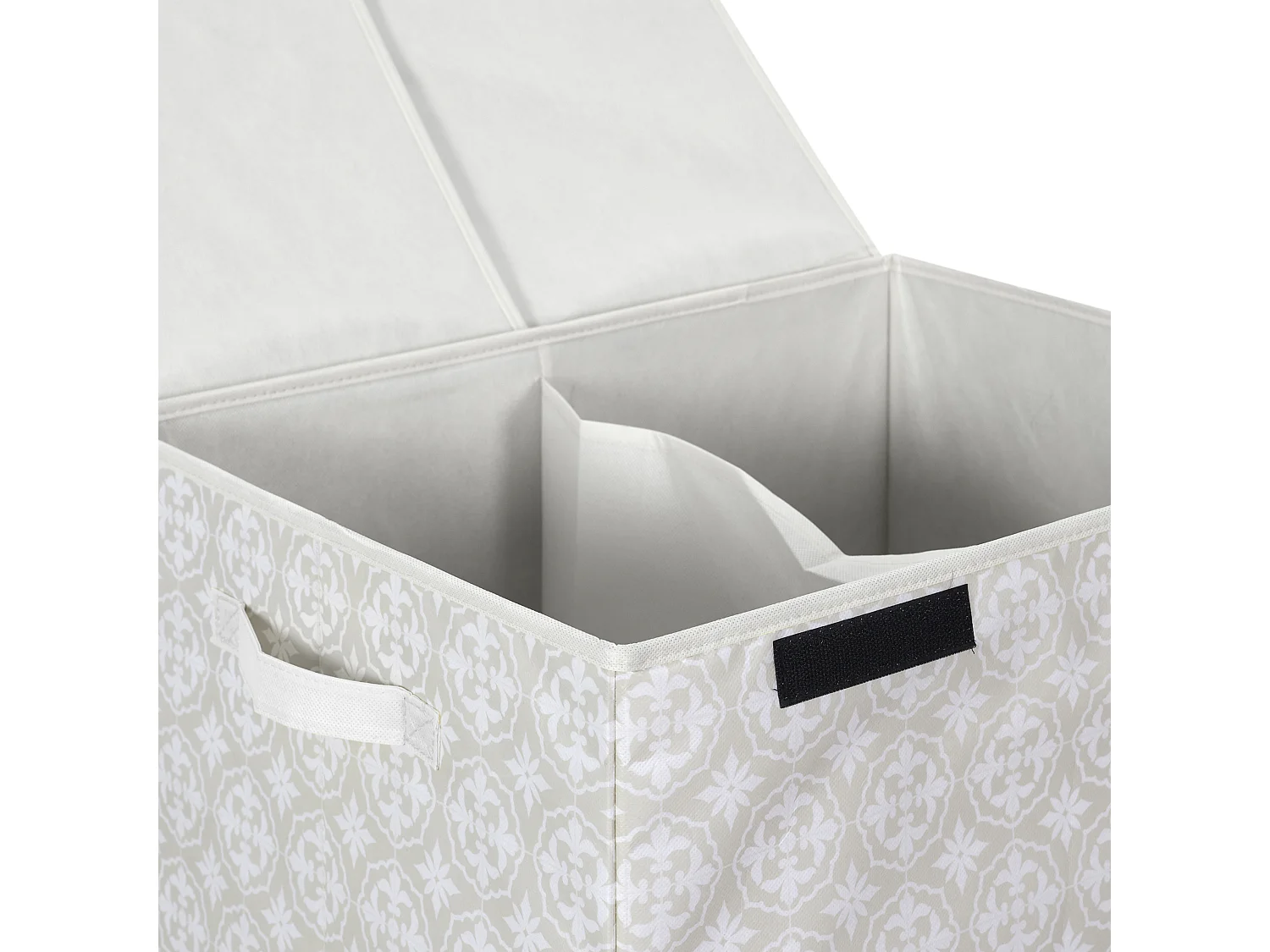 Panier A Linge Double 50x41x57cm Beige